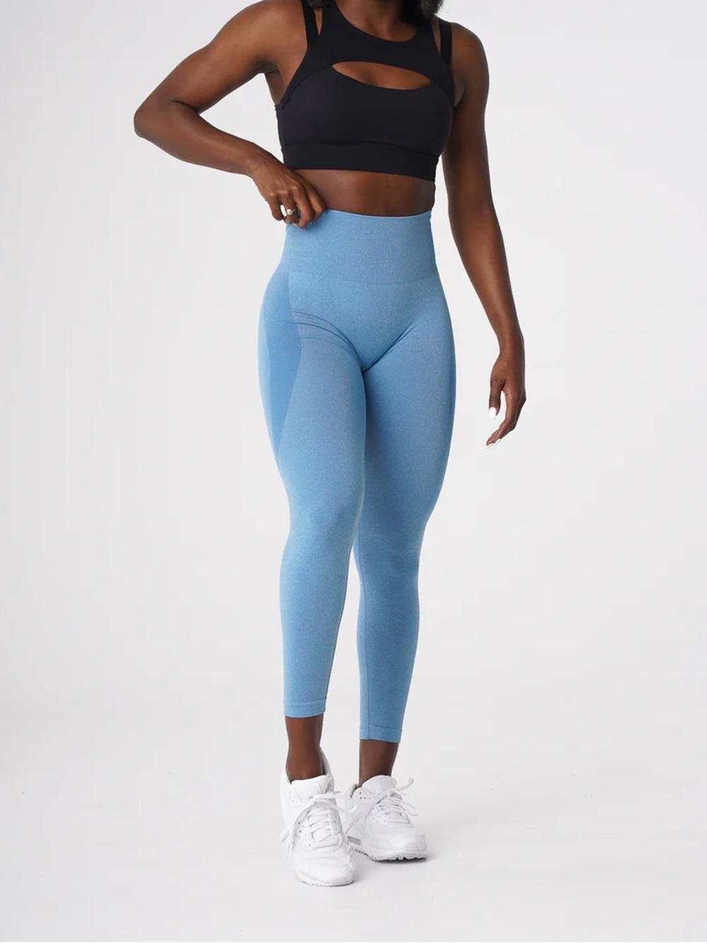 NVGTN High-Waist Sky Blue Seamless Leggings